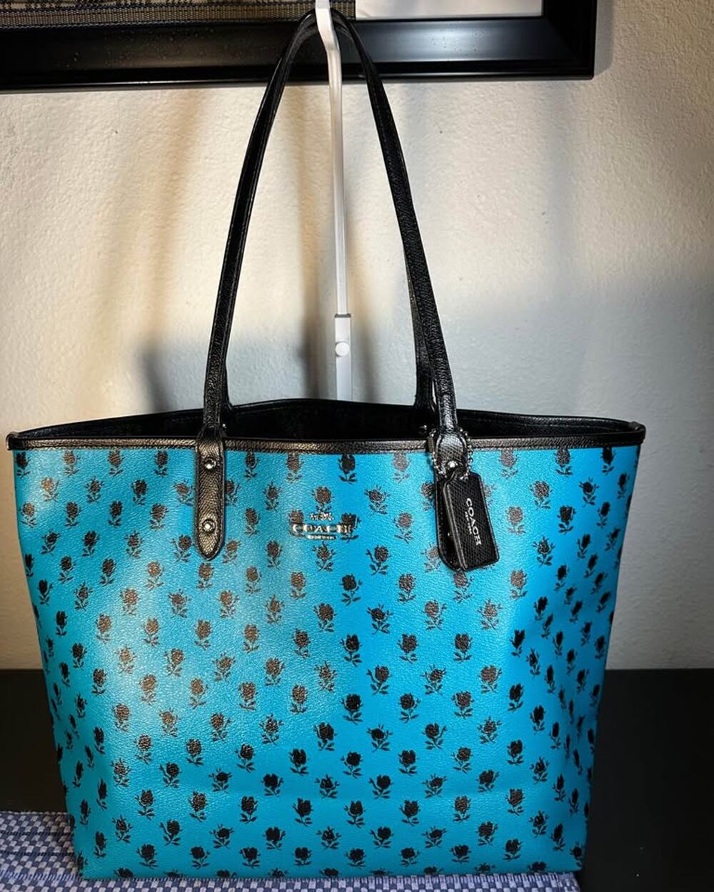 Coach City Reversible Tote Bag in Badlands Floral Print Coated Canvas